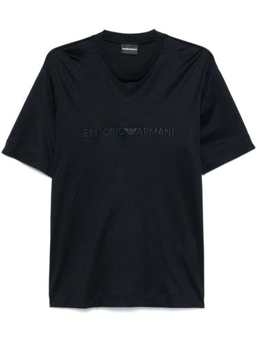 Embroidered Logo T-Shirt - Emporio Armani - Modalova