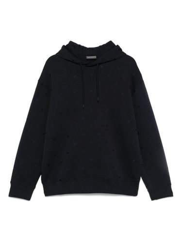 Allover Logo Cotton Sweatshirt - Emporio Armani - Modalova
