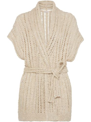 Linen And Silk Blend Cardigan - Brunello Cucinelli - Modalova