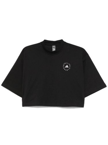 Organic Cotton Cropped T-Shirt - Adidas By Stella McCartney - Modalova