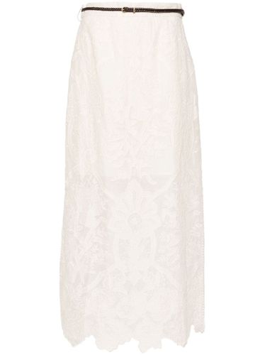 Embroidered Linen Midi Skirt - Zimmermann - Modalova
