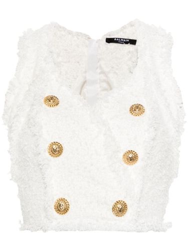 Balmain V-Necked Buttoned Top - Balmain - Modalova