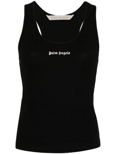 Palm Angels Logo Ribbed Tank Top - Palm Angels - Modalova