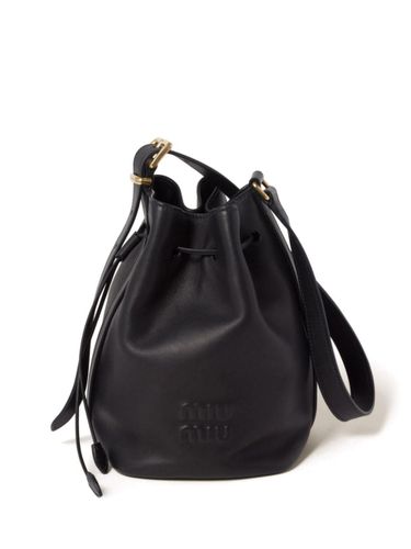 Miu Miu Logo Leather Bucket Bag - Miu Miu - Modalova