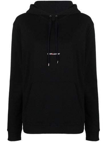 Saint Laurent Logo Cotton Hoodie - Saint Laurent - Modalova