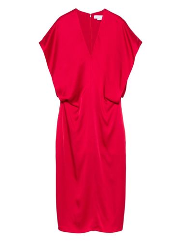Satin V-Necked Midi Dress - Stella McCartney - Modalova
