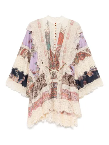 Rhiannon Printed Cotton Mini Dress - Zimmermann - Modalova