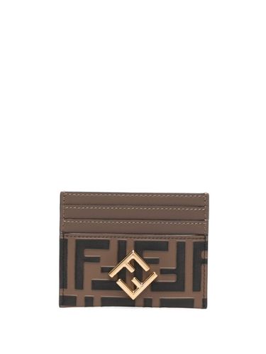 Fendi Ff Diamonds Leather Card Case - Fendi - Modalova