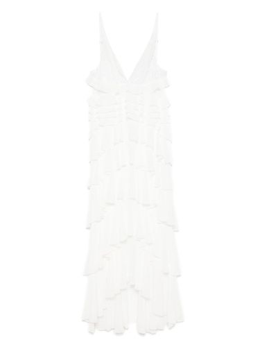 Frilled Long Dress - Elisabetta Franchi - Modalova