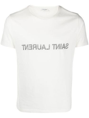 Saint Laurent Logo Cotton T-Shirt - Saint Laurent - Modalova