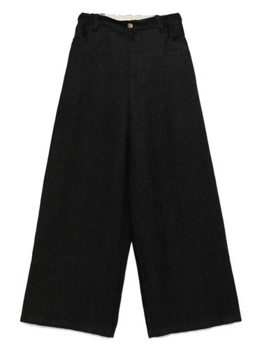 Alysi Linen Wide Leg Trousers - Alysi - Modalova