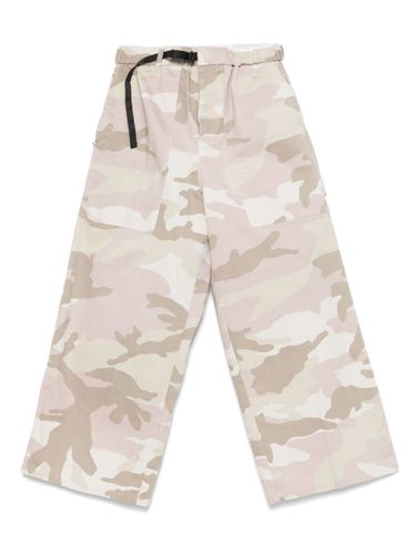 Camou Print Cotton Trousers - WHITE SAND - Modalova