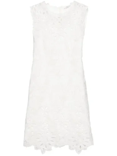 Embroidered Lace Short Dress - Ermanno Scervino - Modalova
