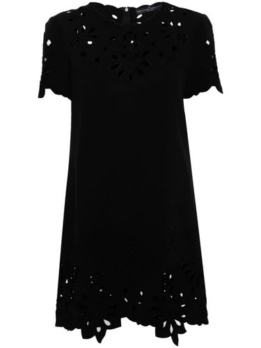 Embroidered Cotton Short Dress - Ermanno Scervino - Modalova