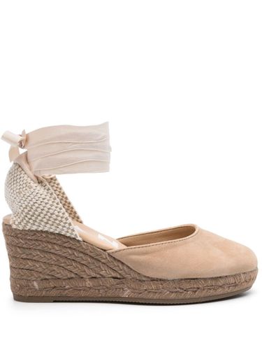 Hamptons Suede Low Wedge Espadrilles - MANEBI - Modalova