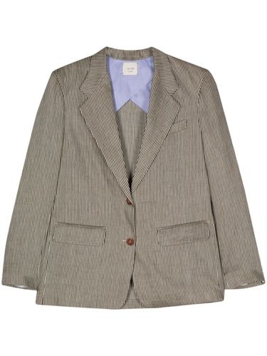 Striped Single-Breasted Jacket - Alysi - Modalova