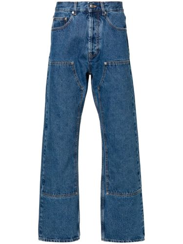 Palm Angels Monogram Denim Jeans - Palm Angels - Modalova