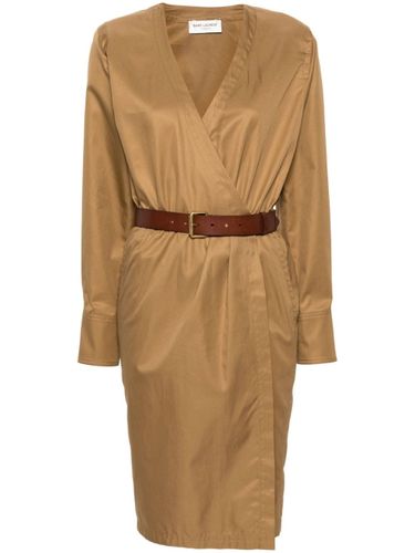 Cotton Twill Midi Dress - Saint Laurent - Modalova