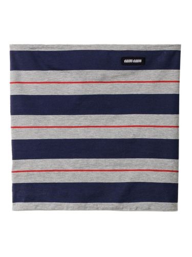 Miu Miu Striped Cotton Top - Miu Miu - Modalova