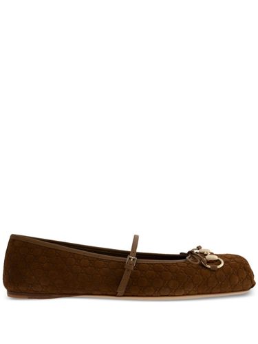 Horsebit 1955 Suede Leather Ballets - Gucci - Modalova