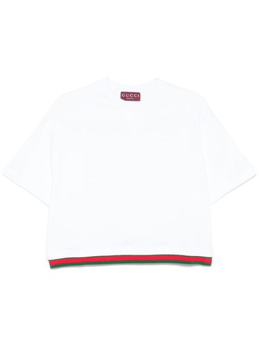 Gucci Web Detail Cotton T-Shirt - Gucci - Modalova