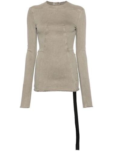 Long Sleeve Denim T-Shirt - RICK OWENS DRKSHDW - Modalova