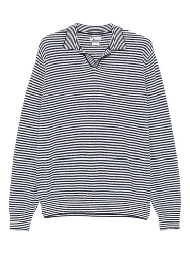 DOPPIAA Striped Long Sleeve Polo - DOPPIAA - Modalova
