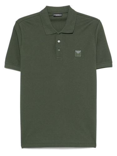 Logo Cotton Polo Shirt - Emporio Armani - Modalova
