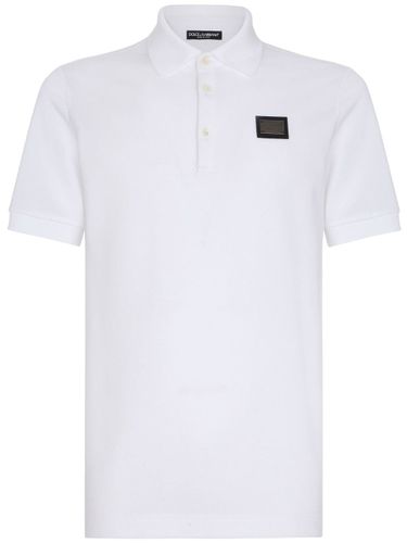 Logo Cotton Polo Shirt - Dolce & Gabbana - Modalova