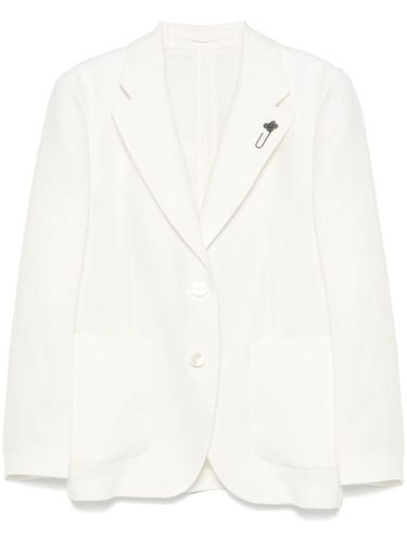 Linen Single Breasted Blazer - Lardini - Modalova