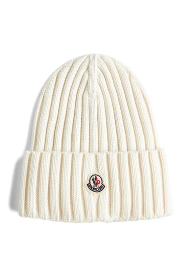 Moncler Logo Wool Beanie - Moncler - Modalova