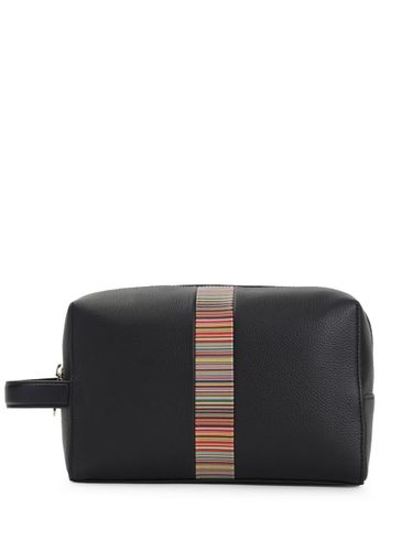 Signature Stripe Leather Washbag - Paul Smith - Modalova