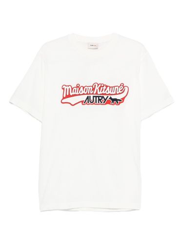 Logo Cotton T-Shirt - AUTRY X MAISON KITSUNE - Modalova