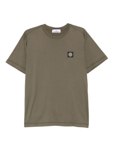T-Shirt With Logo Application - Stone Island - Modalova