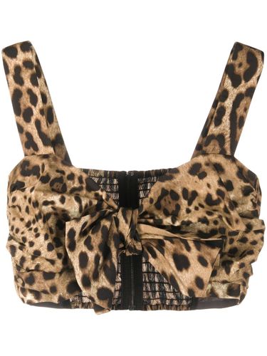 Leopard Print Bustier Top - Dolce & Gabbana - Modalova