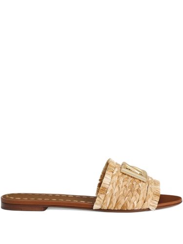 Dg Logo Rafia Flat Sandals - Dolce & Gabbana - Modalova