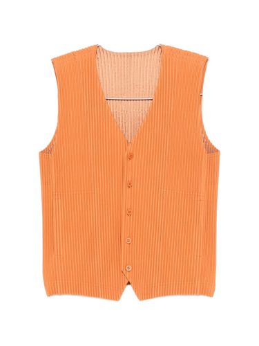 Pleated V-Necked Vest - HOMME PLISSE' ISSEY MIYAKE - Modalova