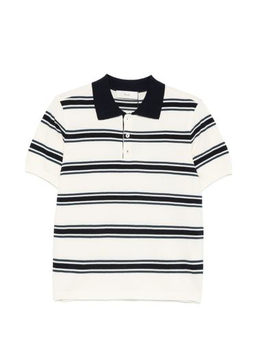 DUNST Striped Cotton Polo Shirt - DUNST - Modalova