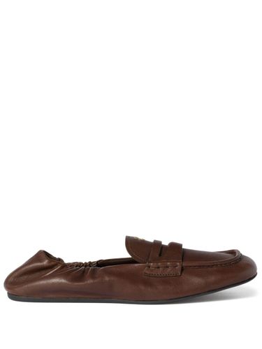 Miu Miu Ruches Leather Loafers - Miu Miu - Modalova
