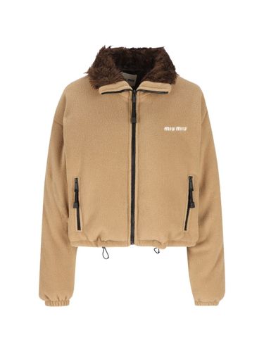Miu Miu Fleece Down Jacket - Miu Miu - Modalova