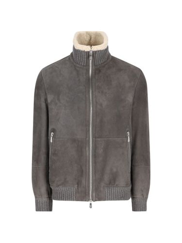 Shearling Leather Jacket - Brunello Cucinelli - Modalova