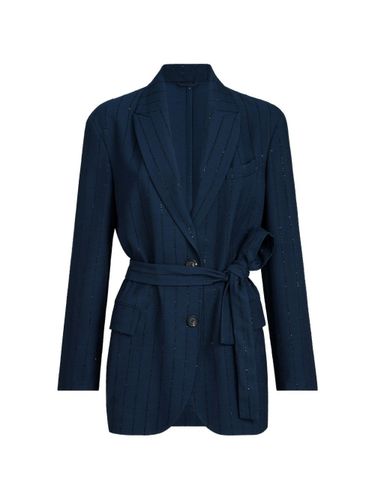 Belted Single-Breasted Jacket - Brunello Cucinelli - Modalova