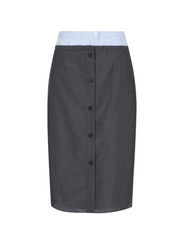 Prada Wool Midi Skirt - Prada - Modalova
