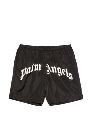 Palm Angels Curved Logo Swimsrhots - Palm Angels - Modalova