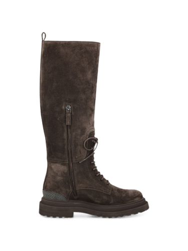 Suede Leather Boots - Brunello Cucinelli - Modalova