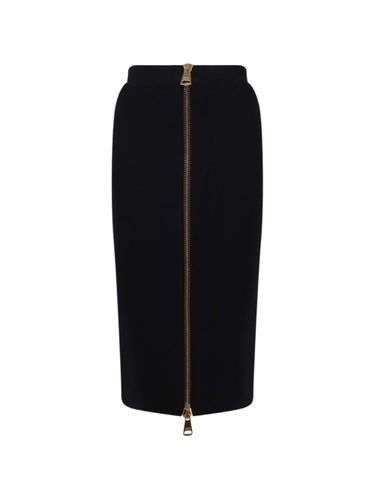 Zipped Midi Skirt - Elisabetta Franchi - Modalova