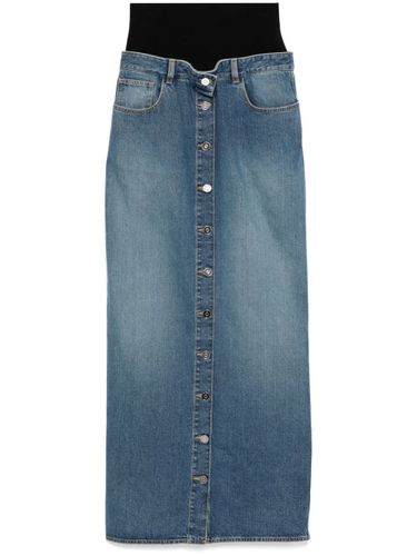 Alaïa Denim Cotton Column Skirt - Alaïa - Modalova