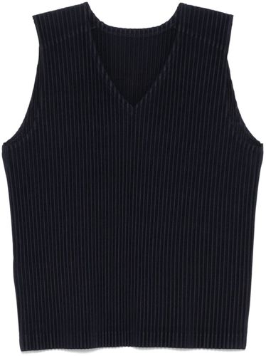 Pleated V-Necked Vest - HOMME PLISSE' ISSEY MIYAKE - Modalova