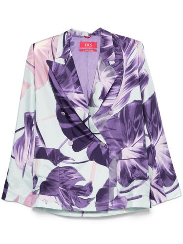 Printed Silk Double-Breasted Jacket - FOR RESTLESS SLEEPERS - Modalova