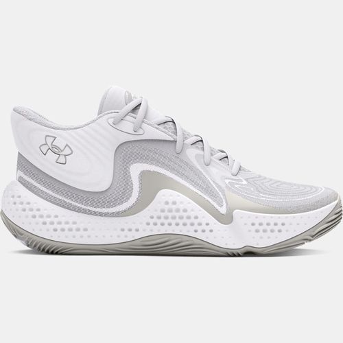 Chaussure de basket mi-montante Spawn 6 unisexe / Distant Gris / Clay 40.5 - Under Armour - Modalova